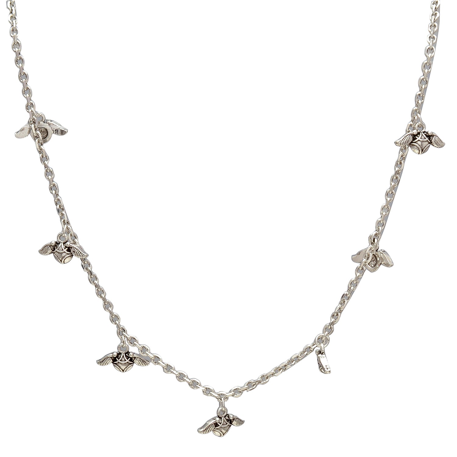 Buy AYESHA Womens Metallic Silver Toned Delicate Western Charm Necklace  With Stick Pendant | Shoppers Stop